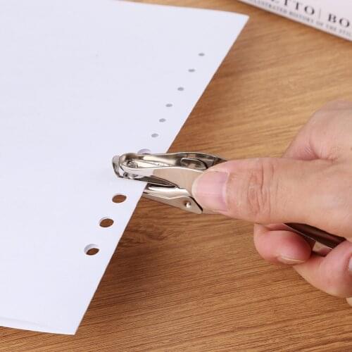 Portable Single Hole Puncher DIY Tool Multi-function Paper Material Scrapbooking Handheld for Home School Office