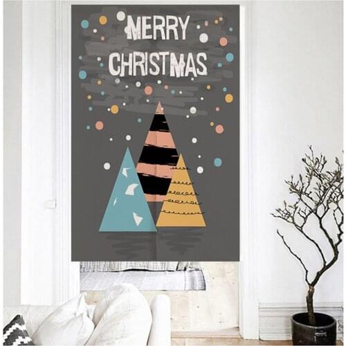 Chritmas Cartoon Fabric Curtain Bedroom Living Room Shelter Curtain Half Panel Curtain Home Decoration