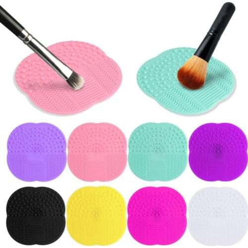 Silicone Cosmetic Brush Cleaner Multi-area Multi-suction Cup Cosmetic Brush Cleaning Pad Wet And Dry Cleaning Box Makeup Tool