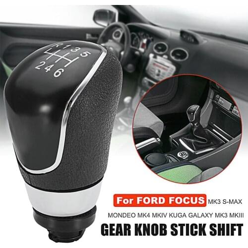 Replacement 6 Speed Gear Shift Knob for Ford Focus MK3 Fiesta MK7 C-max Mondeo