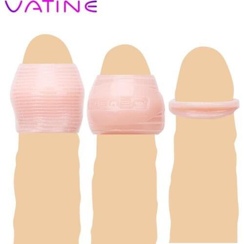 VATINE 3Pcs/set Penis Rings Foreskin Correction Male Chastity Device Cock Rings Sex Toys For Men Delay Ejaculation Penis Sleeve