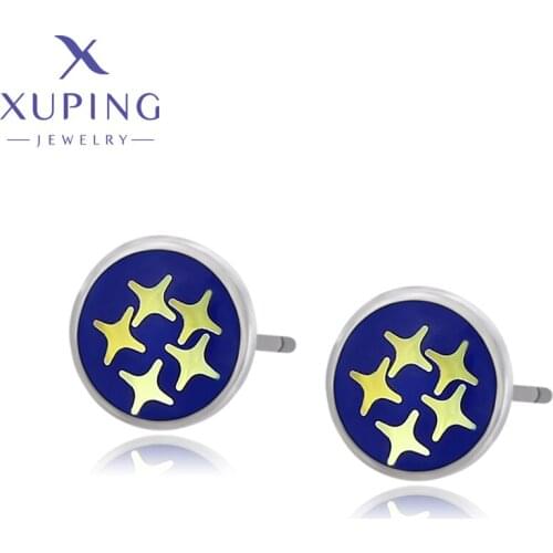 Xuping Jewelry Summer Sale Fashionable Star Shaped Stud Earring on Promotion for Women Gift ZEB234
