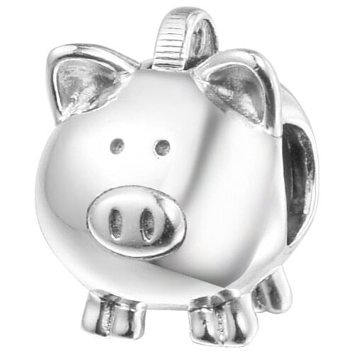 Fits Pandora Bracelet Original 925 Sterling Silver Cute Piggy Bank Charm Beads Women DIY Jewelry Gift Berloque 2021 New