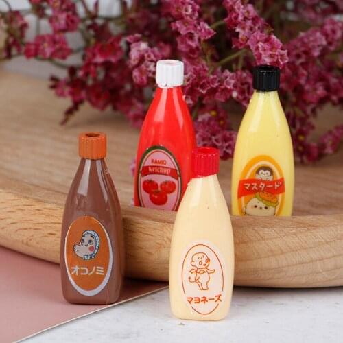 1:12 Dollhouse Miniature Food Mini Chocolate Sauce Ketchup Jam Dolls Kitchen Toy For Dollhouse Decals New Arrival