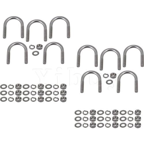 10Pcs M6 U-Bolts U-Screws for 22mm Dia Pipe Installation Fixed Parts