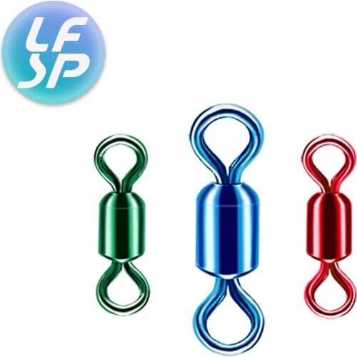 12pcs/box Fishing Barrel Bearing Rolling Swivel Solid Ring LB Lures Connector 4 Size Fishing Tackle Accessories Fish Tool