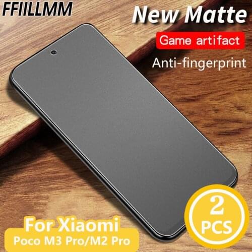 2Pcs/Lot Matte Tempered Glass For Xiaomi Poco M3 M2 Pro 5G Screen Protectors For Mi Poco X3 Pro X3 NFC X2 Glass Protective Film
