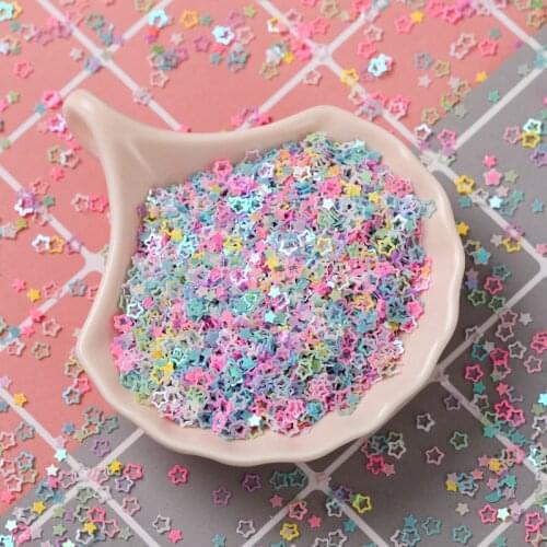 20g/Bag Stars 4mm PVC Confetti Glitter Sequins For Crafts Nail Art Decoration Paillettes Sequins DIY Sewing Accessories Girls