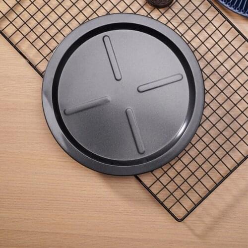 8-Inch Round Pizza Pan Carbon Steel Non-Stick Coating Cross Roast Chicken Pan Cake Mold Biscuit Baking Tools Oven Accessories