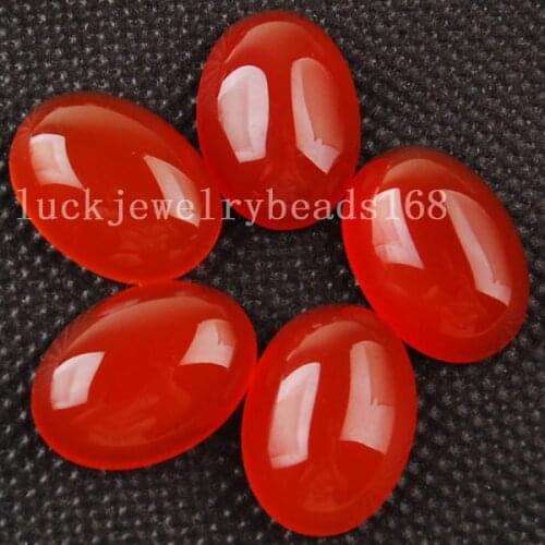 Free Shipping Women Fashion Jewelry 5pcs Wholesale 13x18mm Red Carnelian Oval Beads Cabochon CAB C3268