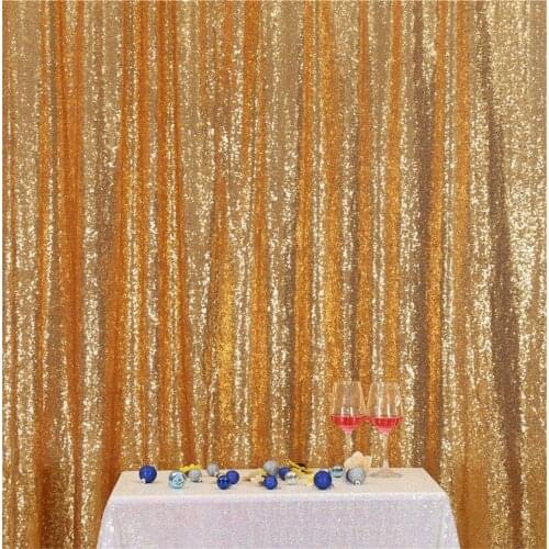 Shiny Gold Sequin Backdrop Curtain 10ftx8ft Sparkly Sequin Fabric Photo Booth Backdrop Curtain Wedding Birthday Party Decoration
