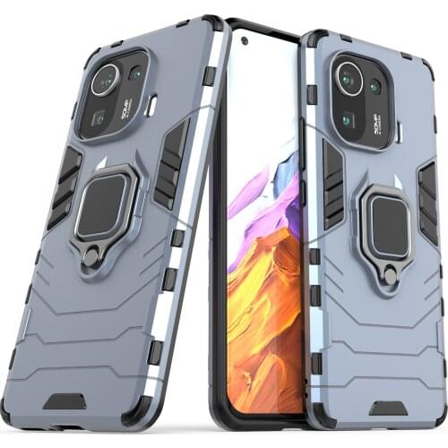 Armored bulletproof mobile phone case with steel bear mixed bracket For XiaoMi 11 11U 11i 10 11 pro 11Lite 10Lite 10s Note 10