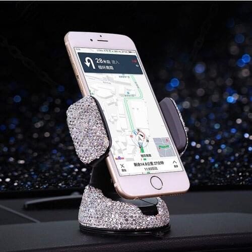 Crystal Diamond Mobile Car Phone Holder Air Vent Mount Mobile Phone Stand Holder Adjustable for iPhone GPS Styling