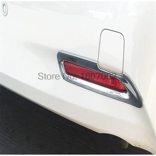 For Toyota Alphard 2016 ABS Chrome Rear Tail Fog Light Lamp Cover Trim Frame Sticker Molding Protector Accessories 2pcs/set