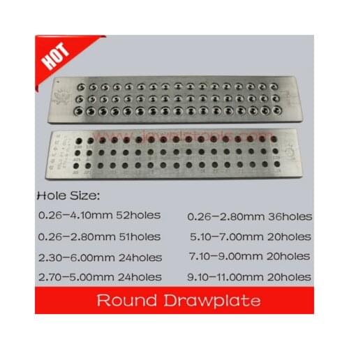 Round Hard Alloy Wire Drawing Board Various Models Hole Number 20-52 Jewelry Making Tools Precision Customization