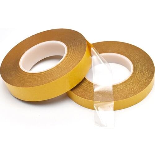 1PCS 100M/Roll PET Double Sided Super Sticky Adhesive Tape Heat Resistant 0.05mm Thick Transparent PET Strong Double-sided Tape