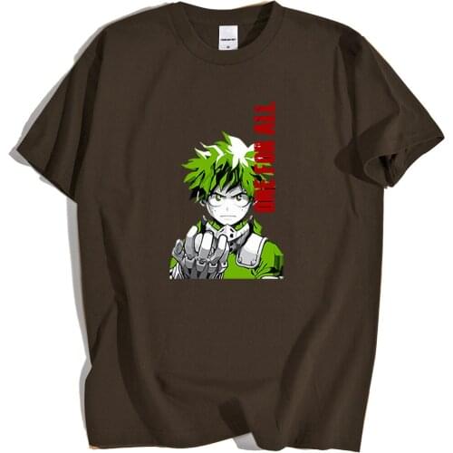 My Hero Academia Funny Cartoon Print Mens T Shirt Fashion Loose T-Shirts Summer Tee Clothes Tshirt Hip Hop Oversize Men T Shirt