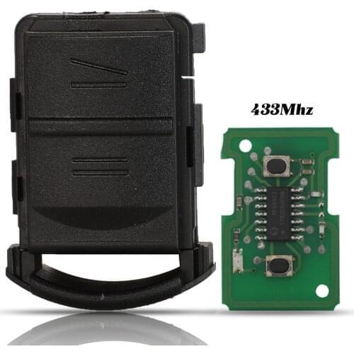Jingyuqin 2 Buttons Control Key Smart Car Key for Vauxhall for Opel Corsa C Meriva Tigra Combo Van 433Mhz Remote FOB