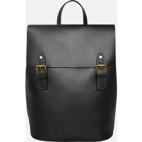 KALDOBEN Backpack For men and women School Book Bags Daypack Knapsack Retro Female Travel Laptop Bag Genuine Leather Rucksack