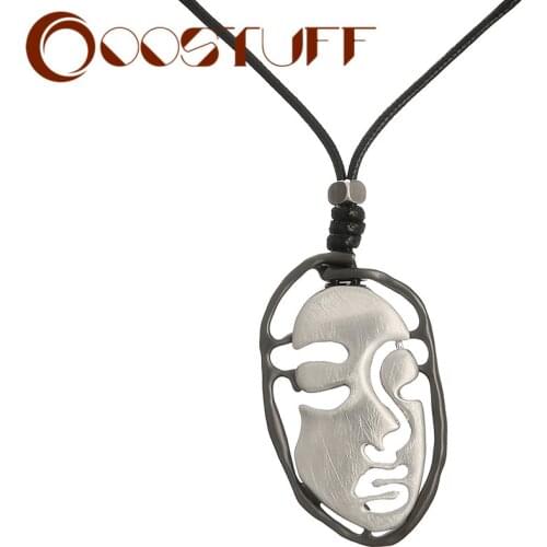 Vintage Long Chains Collar Necklace with Suspension Face Pendants Neck Chokers 2021 Fashion Body Jewelry for Women Unusual Thing