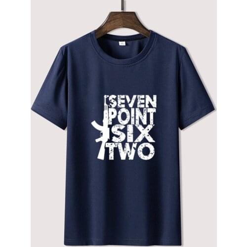 Print Fitness Famous T Shirt Mens Ak 47 Seven Point Six Two Popular Regular T-Shirt 2018 Big Sizes Gents Tee Shirts Hot Sale