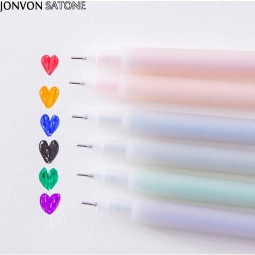 Jonvon Satone 2pcs Colored Pens Stationery Color Pen Gel Pen Set Kawaii Stationery Office And School Supplies School Goods