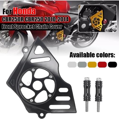 For Honda CBR250R CBR250 CBR 250R Motorcycle CNC Front Sprocket Chain Cover Left Engine Guard Protector 2010 2011 2012 2013 2014
