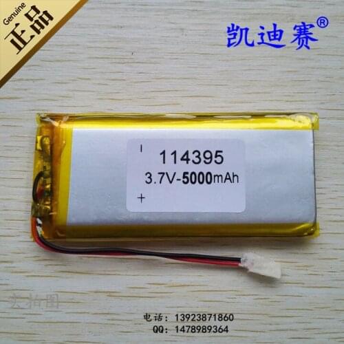 Polymer lithium battery 3.7V 114395 5000mAh mobile power LED dashboard universal Rechargeable Li-ion Cell Rechargeable Li-ion Ce