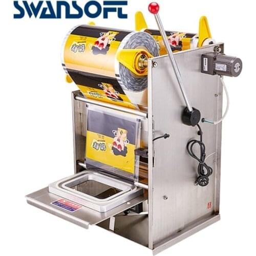 SWANSOFT Semi-automatic capping machine Tofu box Pastry box Sealer Sauce tray Sealer Tray sealing machine