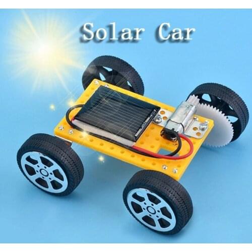 Assemble Solar Car Children Toy DIY Car Kit STEM Educational Kit Kids Robot Car Toys Science Project Experimental Mterials Gift