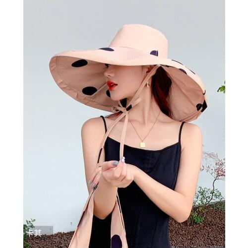 Tartan Legend Hat Lady Summer Princess Style Spot Super Large Eaves Anti Ultraviolet Sunshade Hat Woman Beach Hat Fisherman Hat