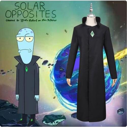 Solar Opposites Korvo Black Coat Yumyulack Brown Coat Anime Hulu Halloween Cosplay Costume Outfit For Women Man Adult
