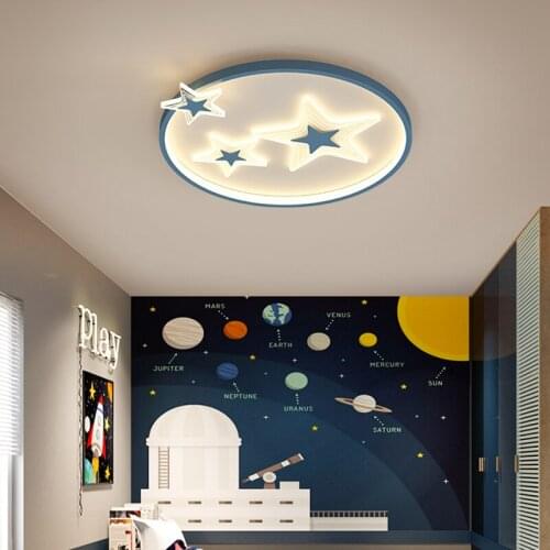 Ultra-Thin Acrylic Round Ceiling Lights For Living Room Bedroom LED Lamp Modern star Surface Mounted With Remote Control
