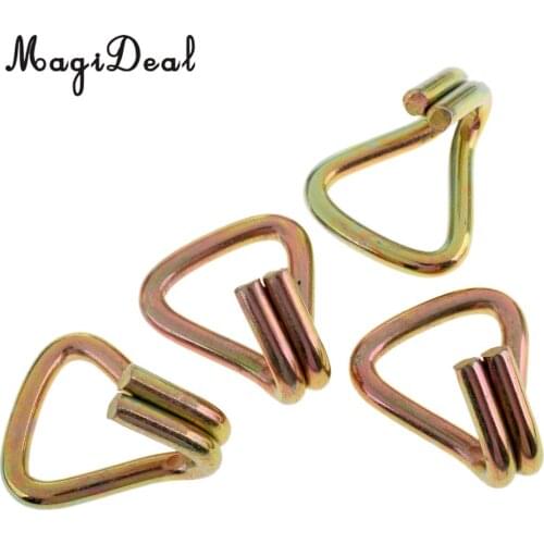 MagiDeal 4 Pieces Universal 1" Ratchet Tie Down Strap End Trailer Claw Dual J Hooks Replacement 850kg Breaking Strength