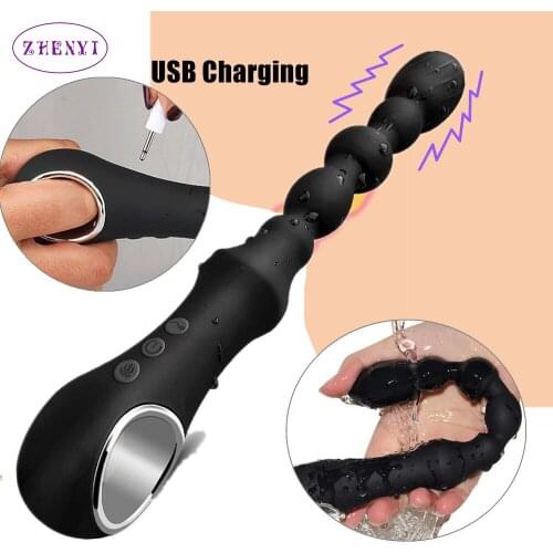 USB Charging Vibrator Vibrating Prostate Massager Butt Anal Plug Waterproof Stimulation Adult Anus Sex Toys for Men Women Female
