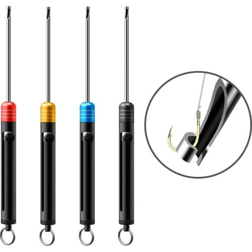 1Pcs Retractable Fish Unhook Extractor Detacher Hook Remover Disgorger Knot Picker Tier Aluminum Safety Portable Fishing Tools