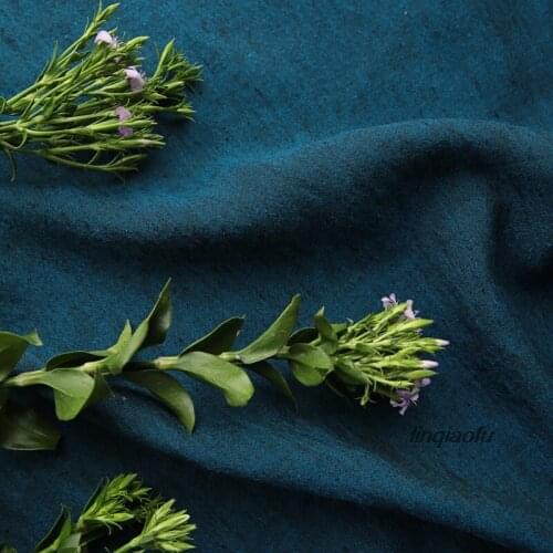 High-end brand clothing fabric blue dyed linen High-end linen clothing Fabric