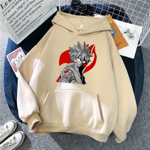 Janpanese Anime Fairy Tail Hoodies Sweatshirts Women Streetwear Cartoon Clothes Oversized Winter Warm Fashion Hoodies Male