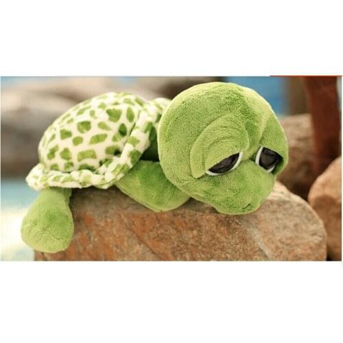 25cm green turtle big eyes turtle toy tortoise doll one lot/ 10 pieces toys gift w4679