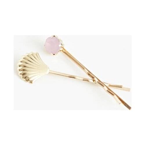 Korean Fashion Personality Crystal Shell Folder Hairpin Bangs Clip Women Top Wholesale And Retail Jewelry Piece Suit