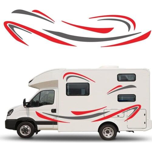 1 Set Stripes Graphics Vinyl Decals Stickers For Car Caravan Trailer Camper Van Waterproof