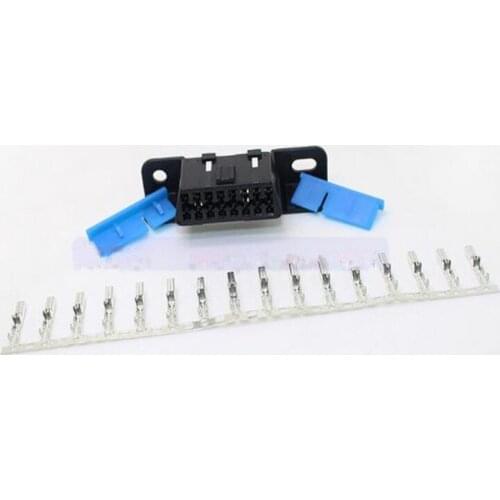 10pcs/lot Free Shipping OBD male connector, OBD assembly male plug, OBD2 car connector with 16 terminals obd plug for Car 12V