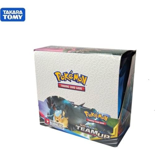 324pcs Pokemon Cards Sun & Moon Teamup Booster Box Collectible Trading Cards Game Play Toys for Children