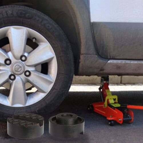 4pcs Car Jack Disk Rubber Pad Lifting Jack Guard Adapter Elasticity DIY Car Slotted Mat Accessory