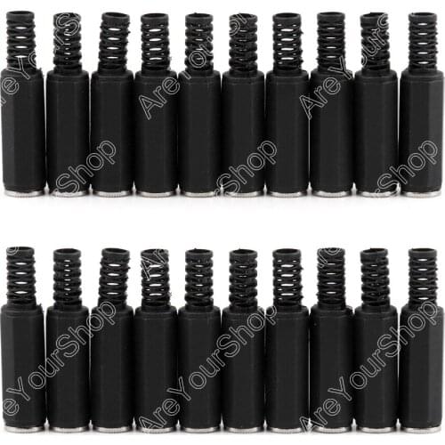 Areyourshop 20 Pcs 3.5mm Jack Stereo Plastic Female Inline Socket Solder Connectors