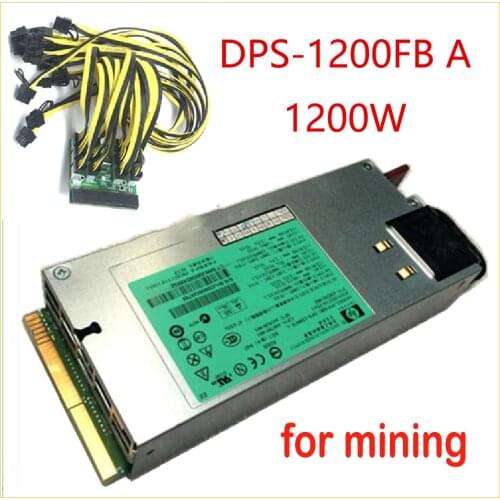 DPS-1200FB A For HP DL580 G5 1200W Server Power Supply 438202-002 440785-001 Graphics Card Power Supply for Mining 6Pin to 8Pin