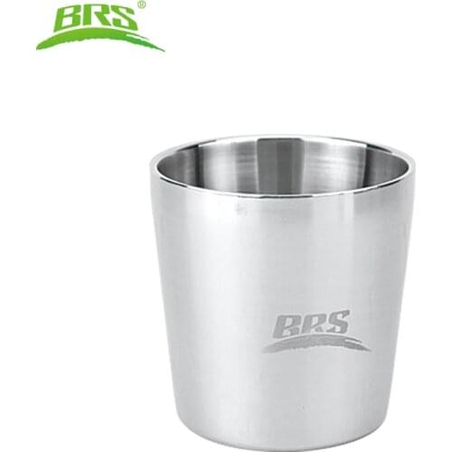 BRS Outdoor Camping Water Tea Wine Cup Stainless Steel Mug 180ml