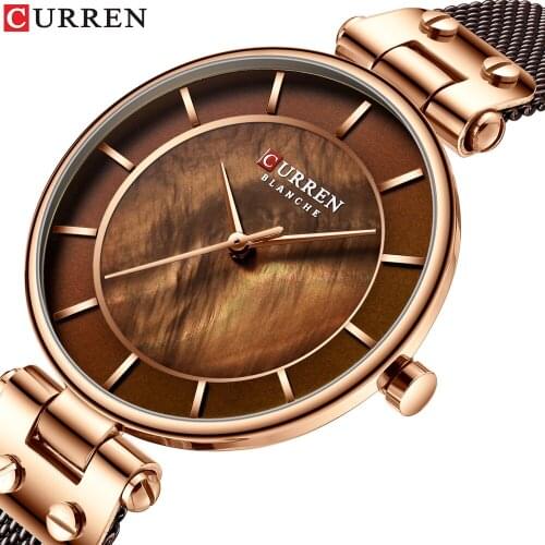 CURREN New Women Watch Fashion Ladies Bracelet Wristwatch Luxury Rose Golden Waterproof Quartz Watch Relogio Feminino