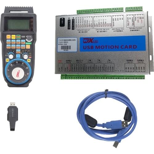 Cnc kit Mach3 Mach4 controller XHC MKX-V 3 4 6 axis USB motion control card WHB04B wireless MPG pendant handwheel