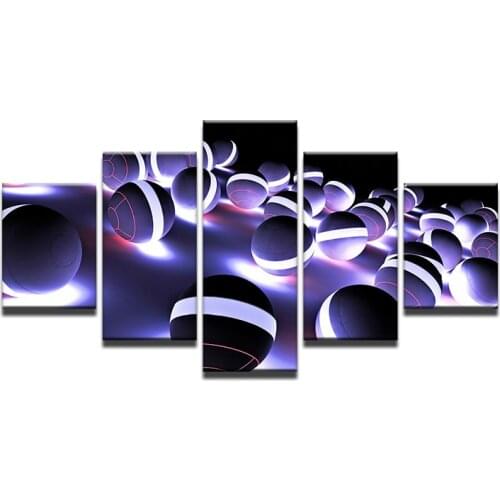 Digital Art Globes Sphere Pattern Texture Lights Glow Art Wall Poster And Prints Canvas Oil Painting Home Decor